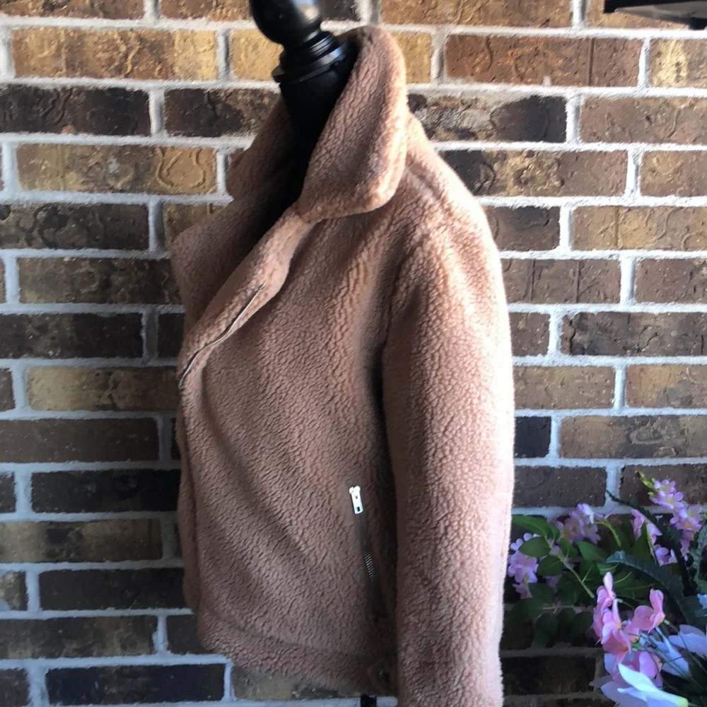 Nasty Gal TEDDY BIKER JACKET - Picture 4 of 12